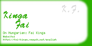 kinga fai business card